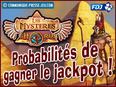 Jeu de grattage Les Mystères d'Horus de la FDJ, les probabilités de gagner.