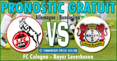 Pronostic gratuit FC Cologne contre Bayer Leverkusen - Allemangne : Bundesliga.