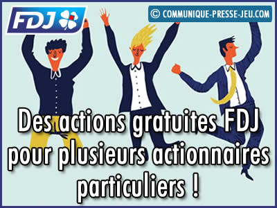 Des actions gratuites FDJ pour plusieurs actionnaires particuliers.